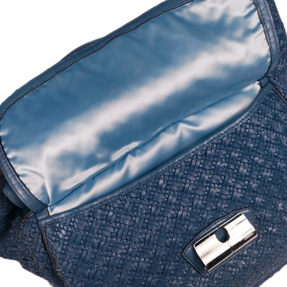 XLG COACH RARE/HTF LUXURY KNOT WEAVE KRISTIN TOTE w/COACH REXY CHARM - Picture 3 of 9